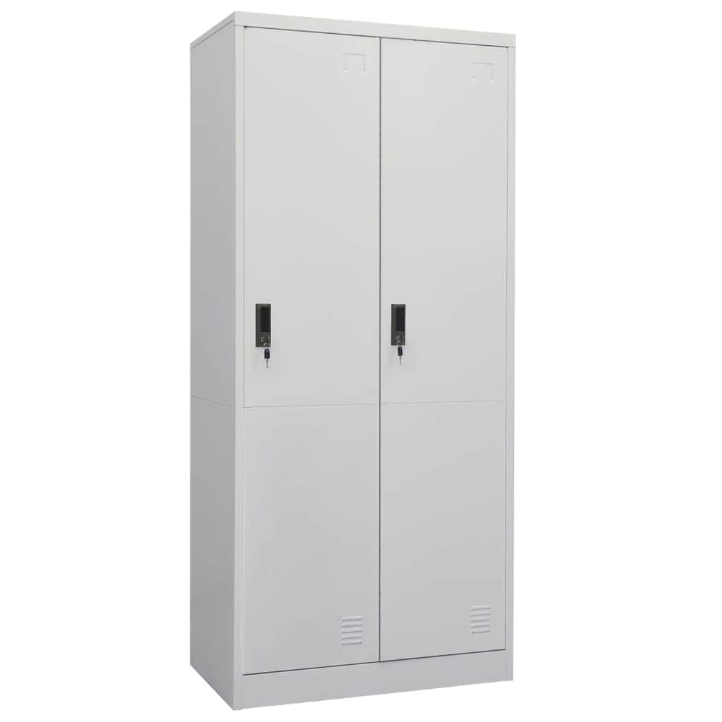 Wardrobe Light Grey Steel