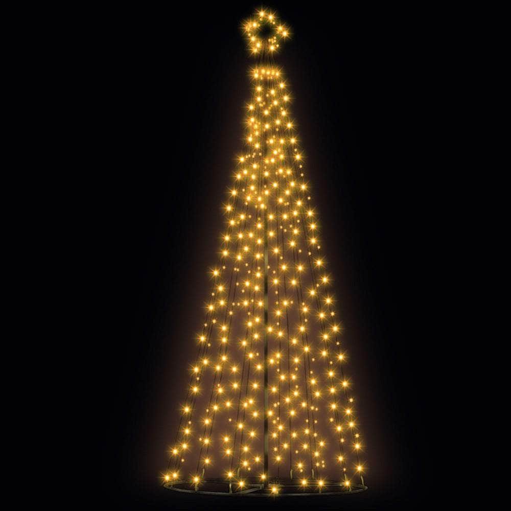 Warm Christmas Glow 3.6M Solar LED Xmas Tree with 8 Light Modes