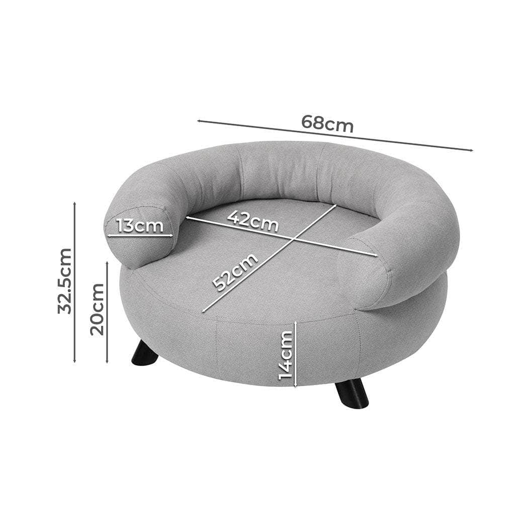 Warm Soft Pet Sofa Bed (Small, Removable Cushion)