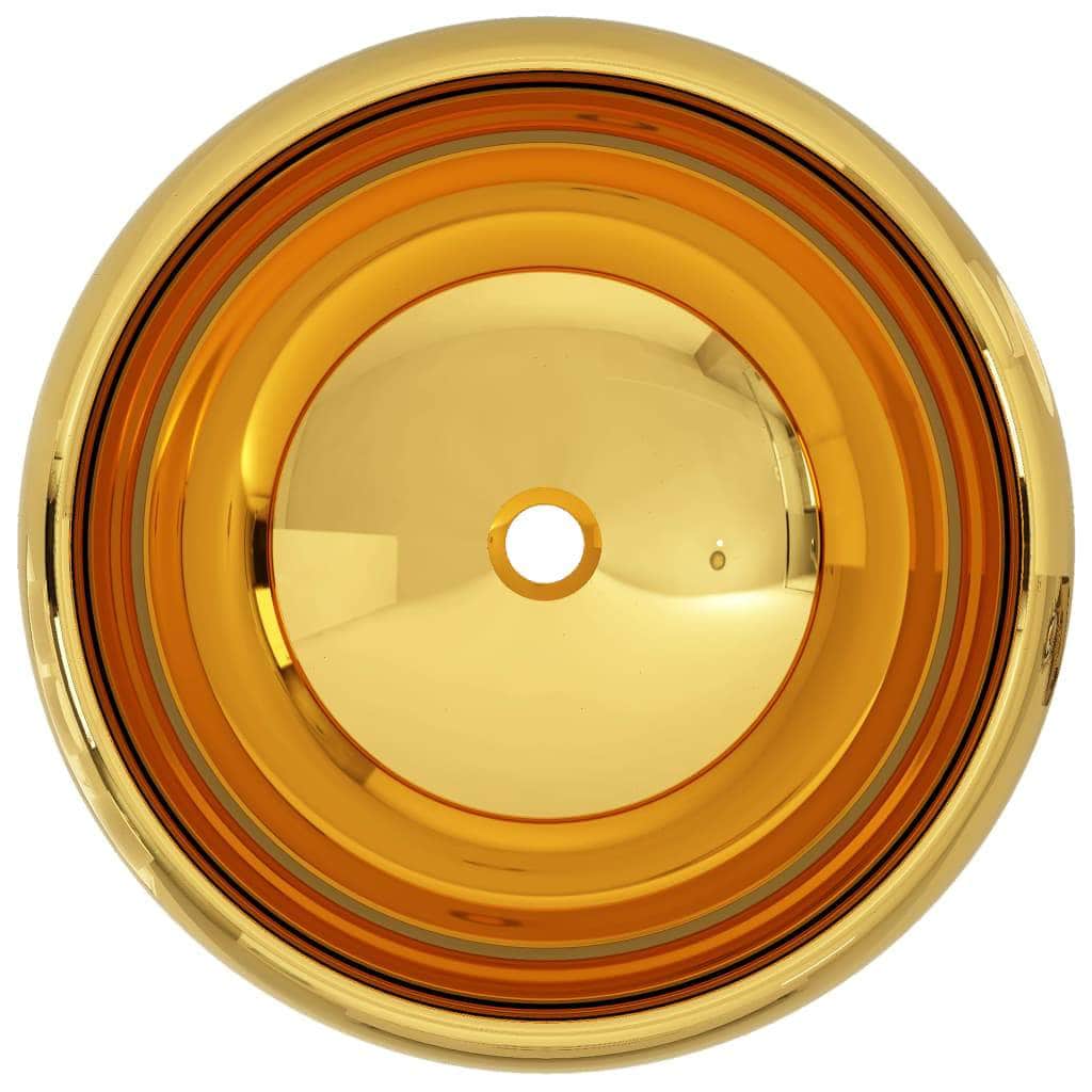 Wash Basin Ceramic (Gold)