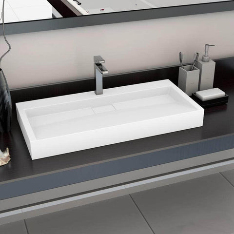 Wash Basin  Mineral Cast/Marble Cast {White}