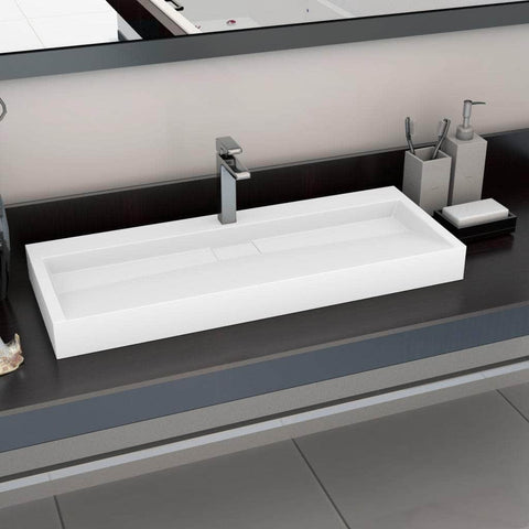 Wash Basin Mineral Cast/Marble Cast--White
