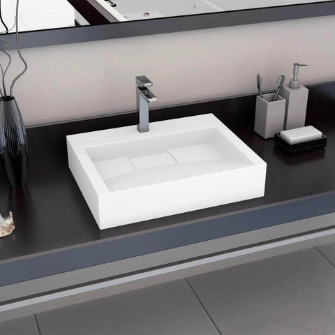 Wash Basin Mineral Cast/Marble Cast -White