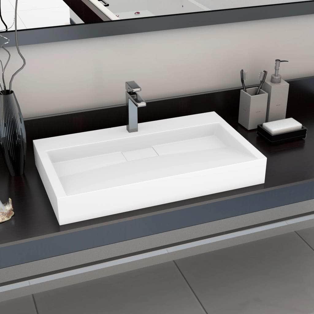 Wash Basin  Mineral Cast/Marble Cast , White