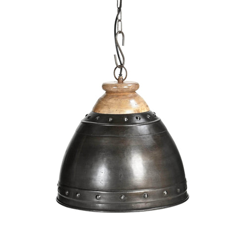 Washed Iron And Wood Lampshade