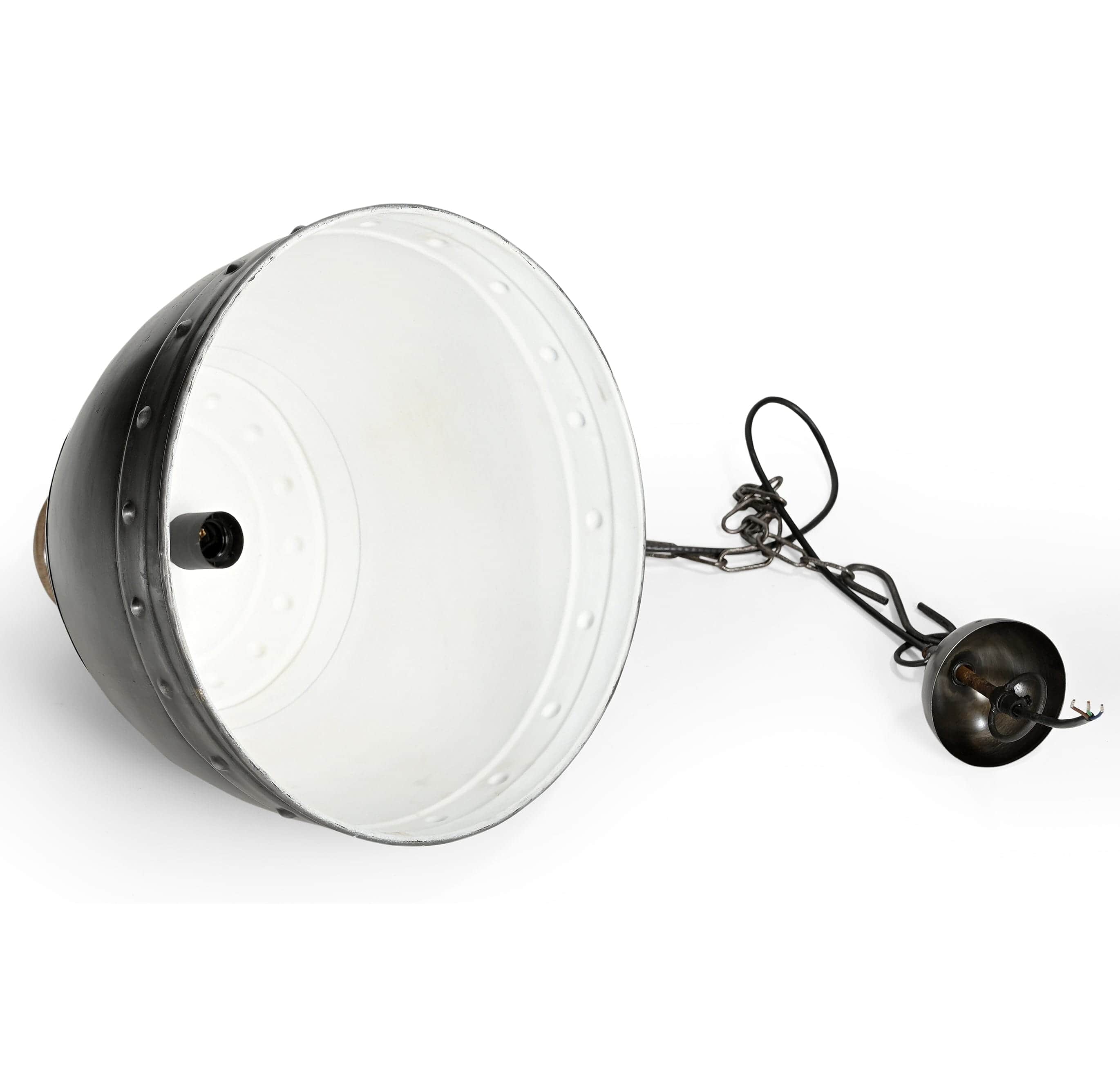 Washed Iron And Wood Lampshade