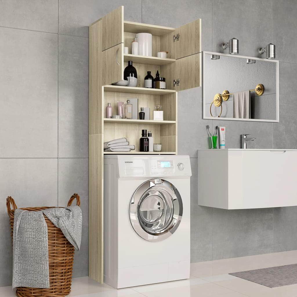 Washing Machine Cabinet Sonoma Oak Chipboard