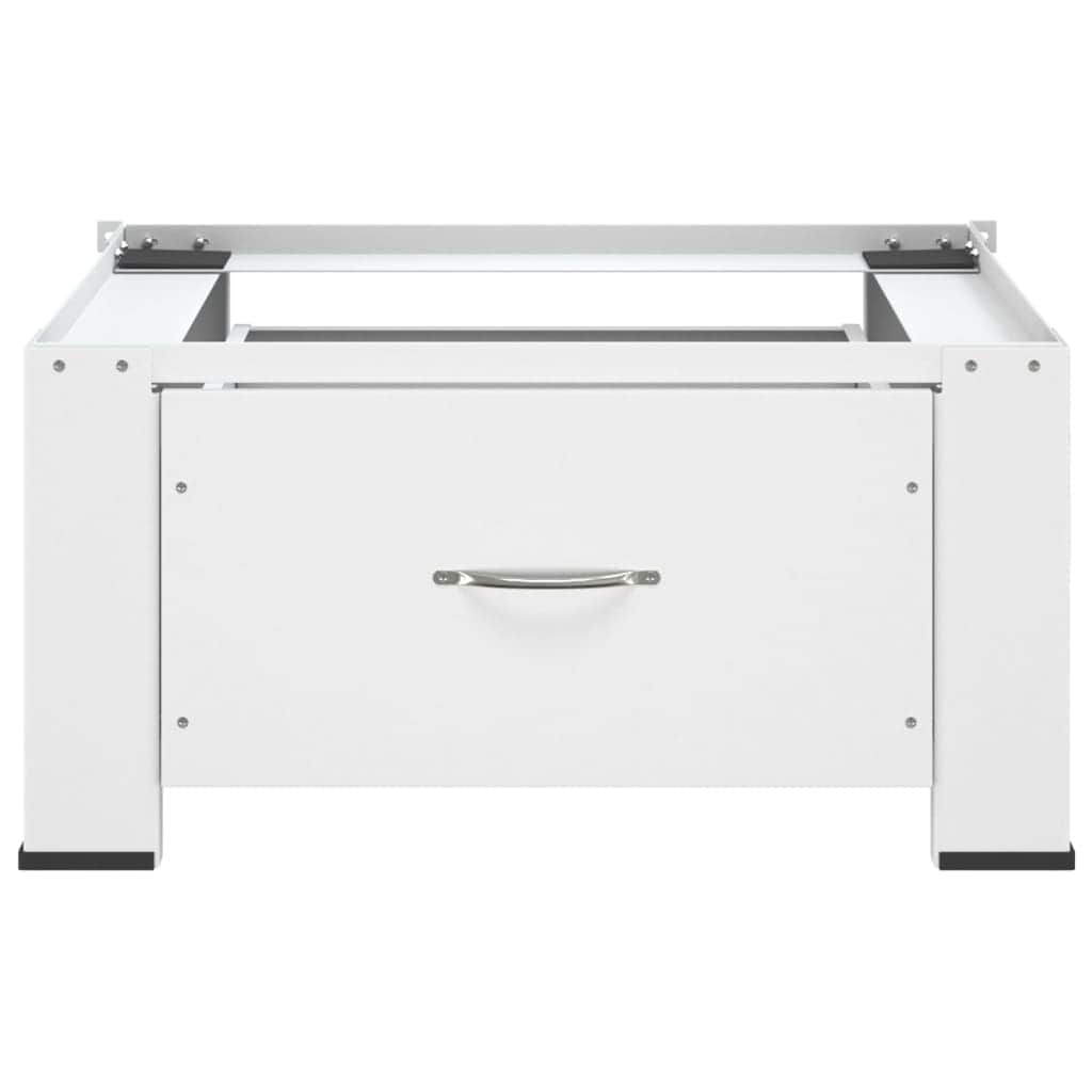 Washing Machine Pedestal with Drawer White