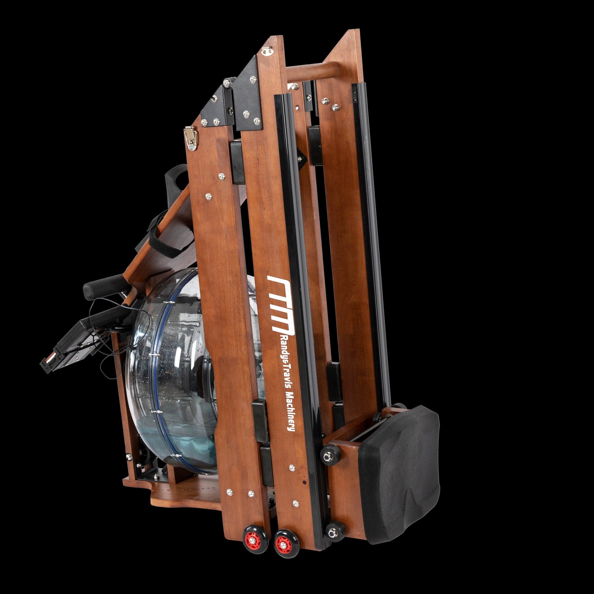 Water Rowing Machine Resistance Foldable Wood Premium Fitness Equipment | Wood finish