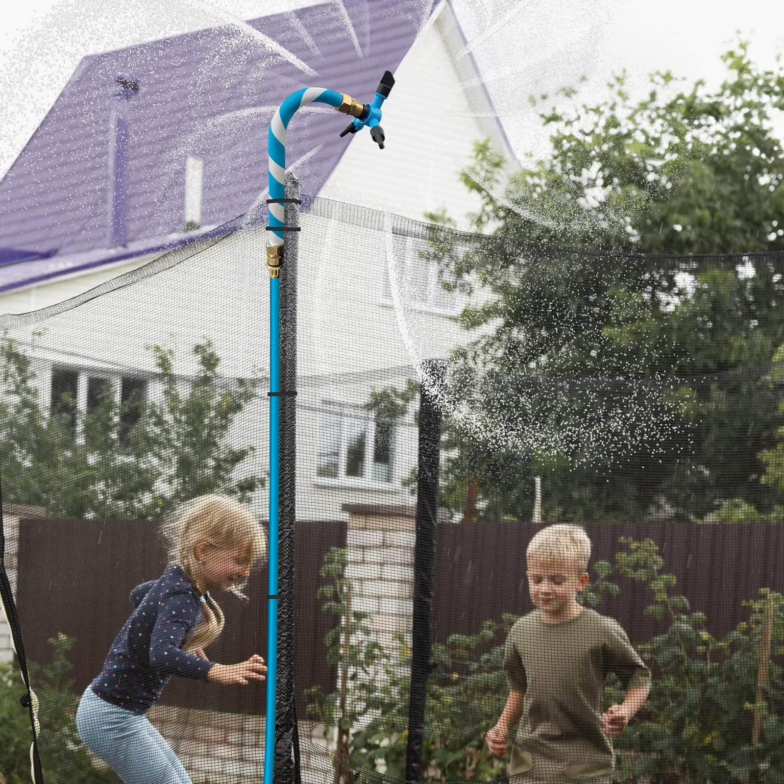 Waterpark Rotating Trampoline with Water Sprinkler Kit Adjustable Hose - photo 15