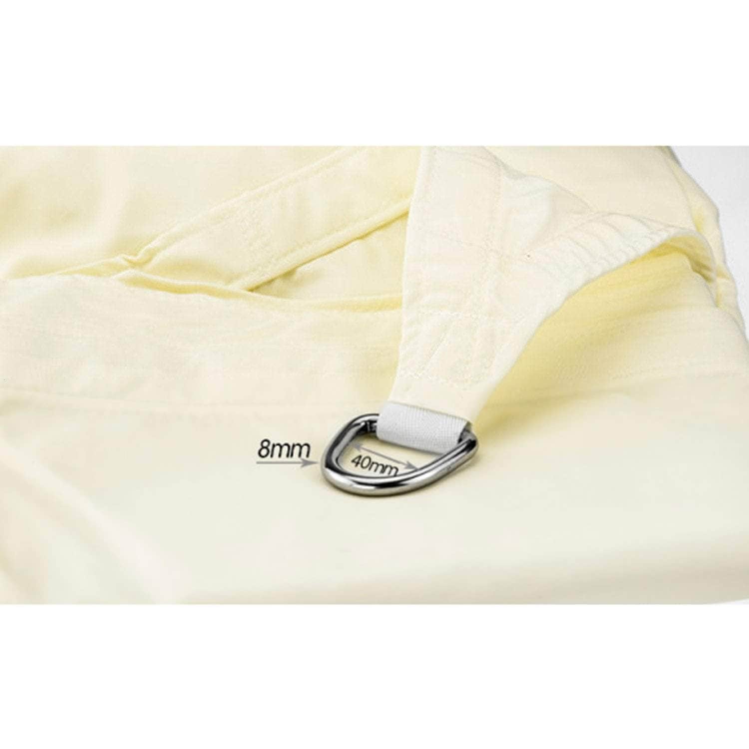 Waterproof 160GSM Outdoor Sun Shade Sail Canopy Cream