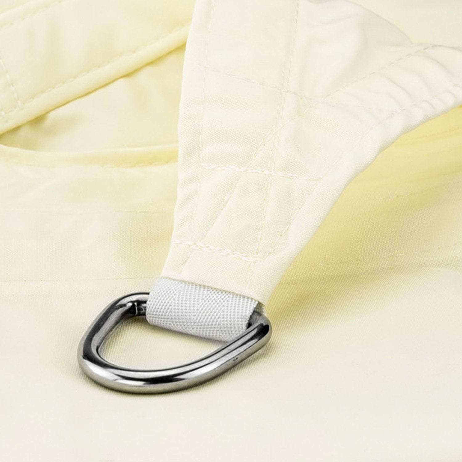 Waterproof 160GSM Outdoor Sun Shade Sail Canopy Cream Square 6 x 6m