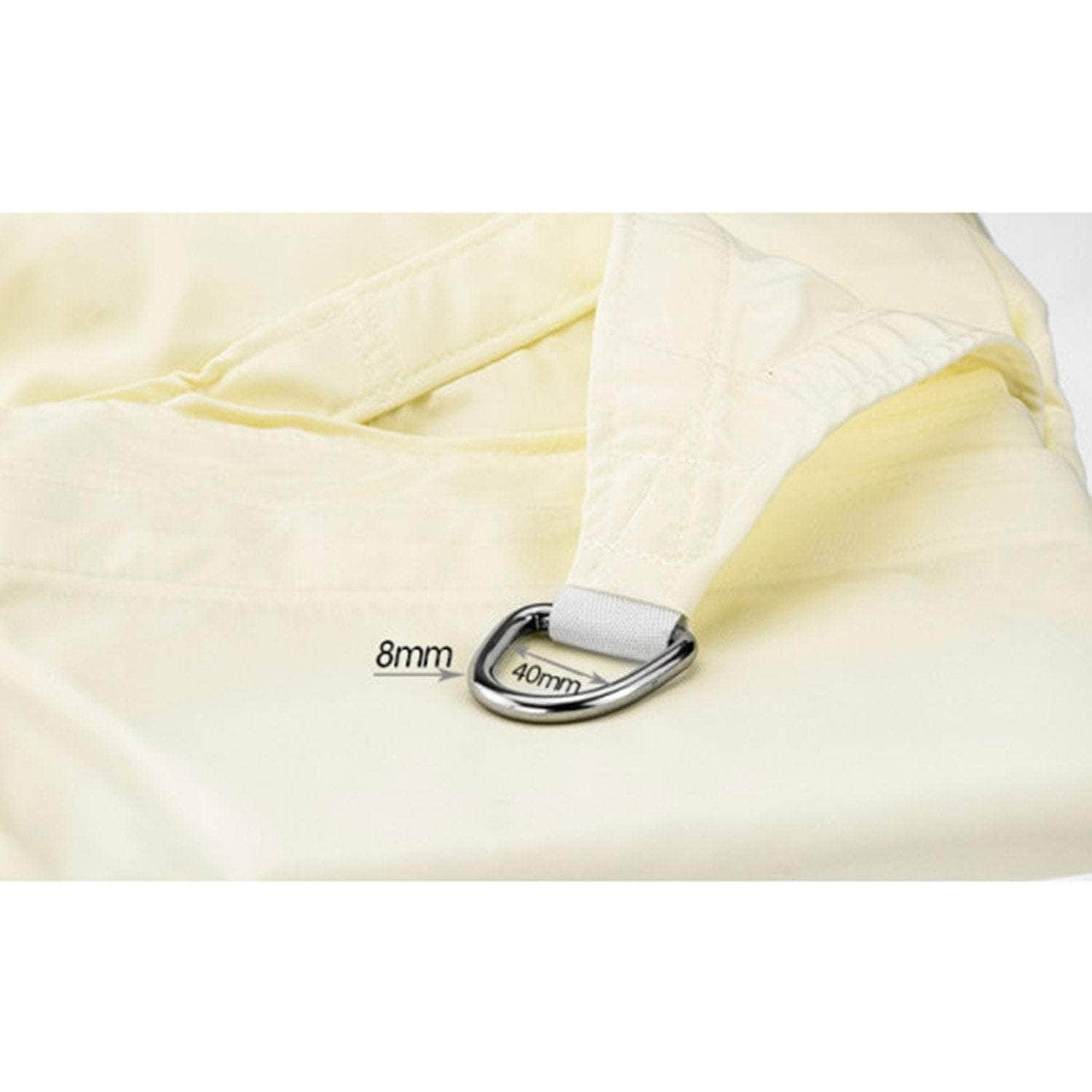 Waterproof 160GSM Outdoor Sun Shade Sail Canopy Cream Square 6 x 6m