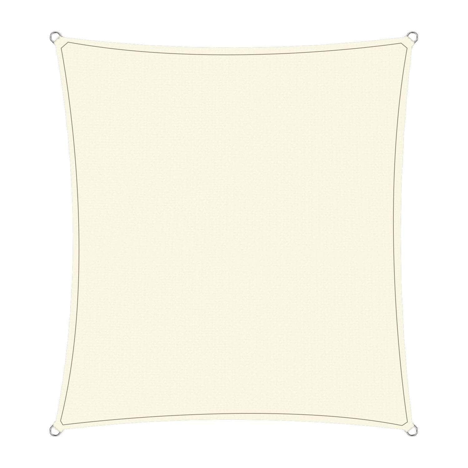 Waterproof 160GSM Outdoor Sun Shade Sail Canopy Cream Square 6 x 6m