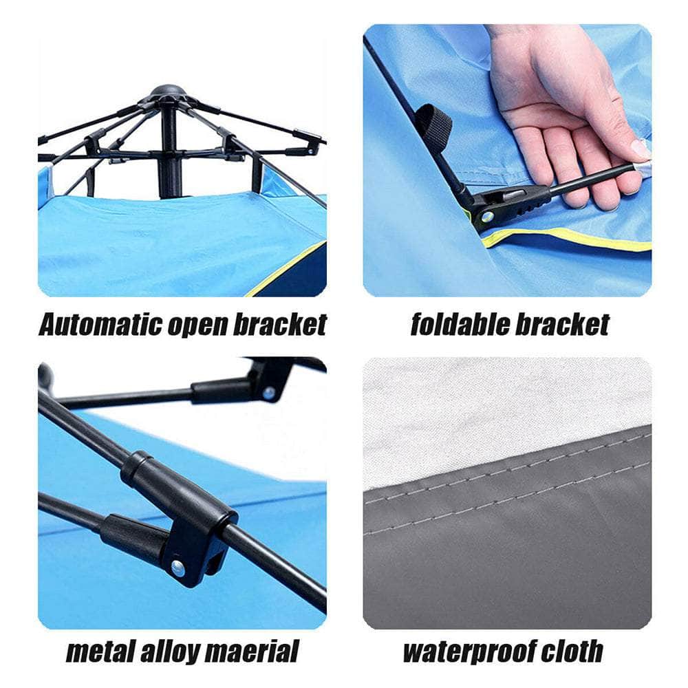 Waterproof Camping Tent For 3-4 People (Blue)