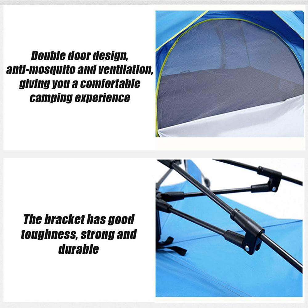 Waterproof Camping Tent For 3-4 People (Blue)