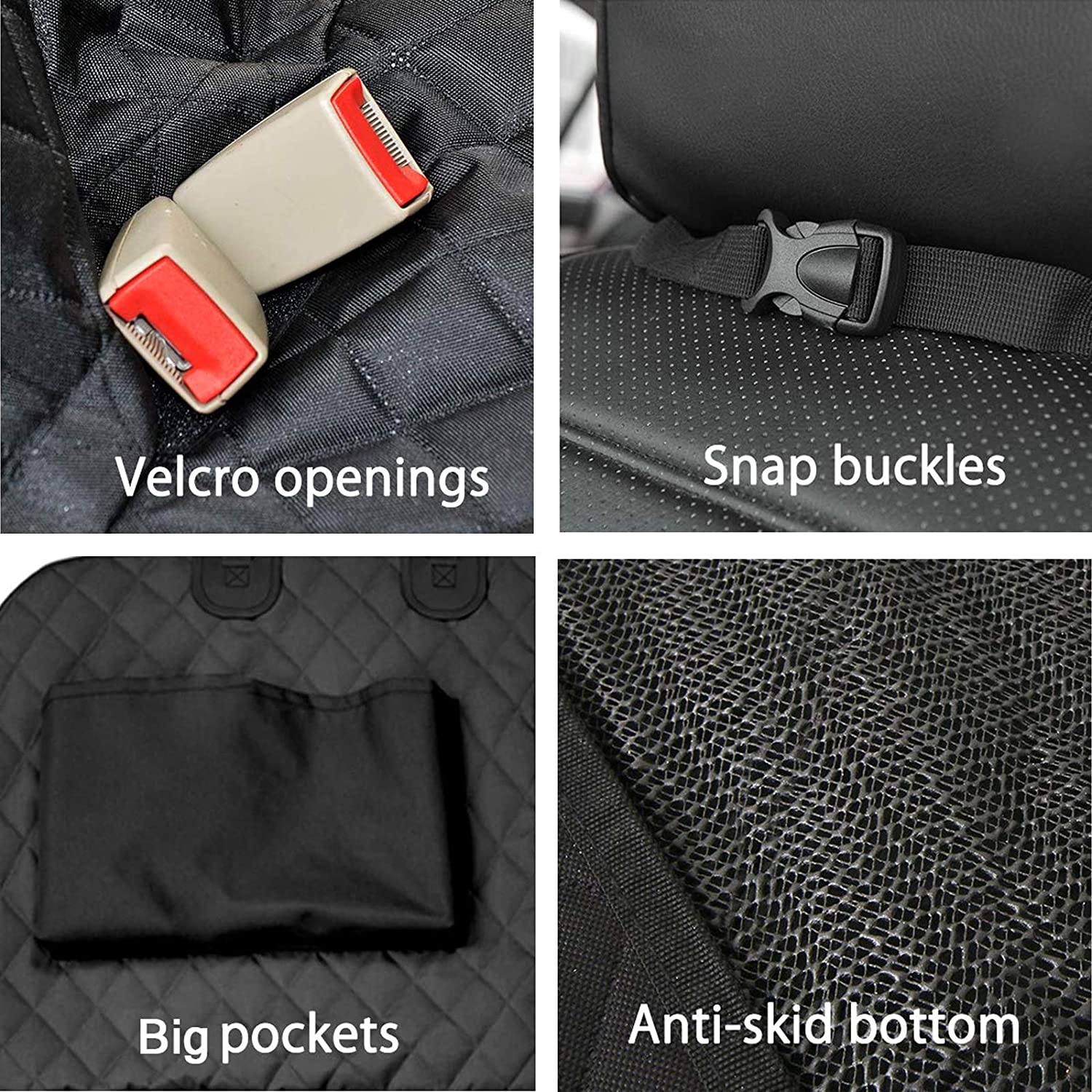 Automotive Decor - Waterproof Dog Seat Cover with View Mesh and Scratch Prevent for Trucks