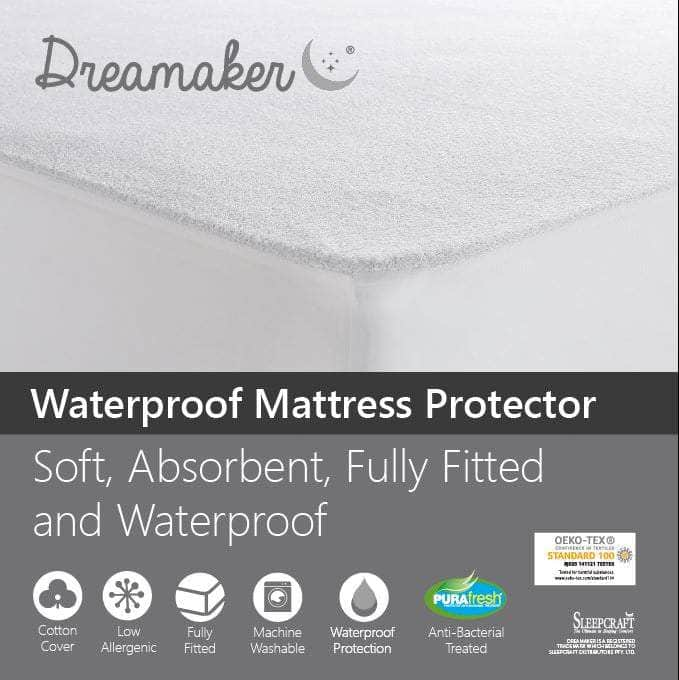 Waterproof Fitted Mattress Protector King/Queen/Double/King Single/Single Bed