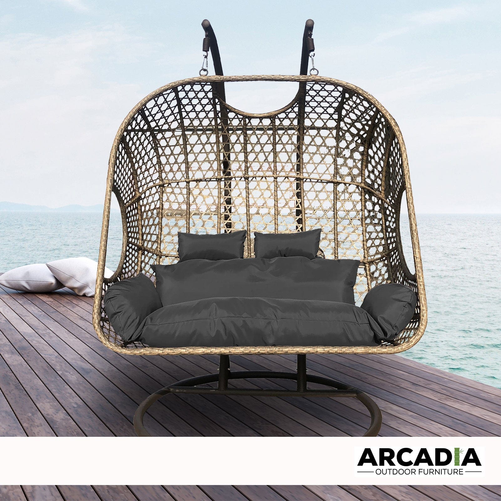 waterproof Soft 2 Seater Rocking Egg Chair - 2 Seater