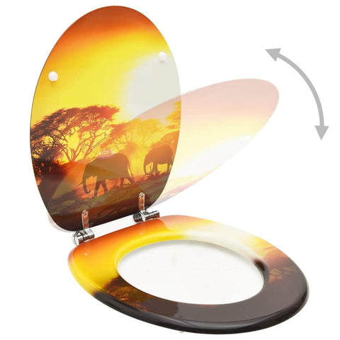 WC Toilet Seat with Lid MDF Savanne Design