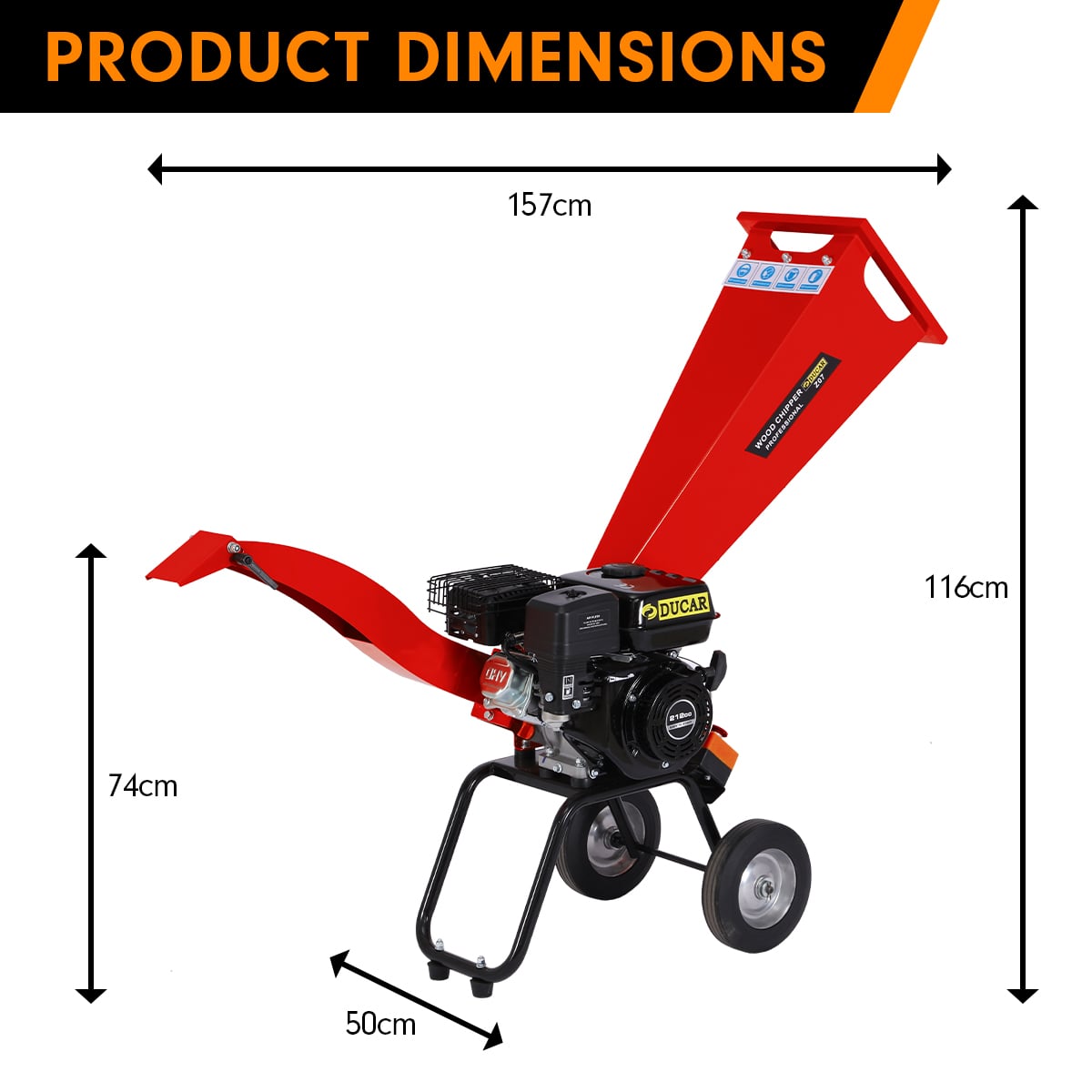Wood Chipper 7HP Petrol Powered