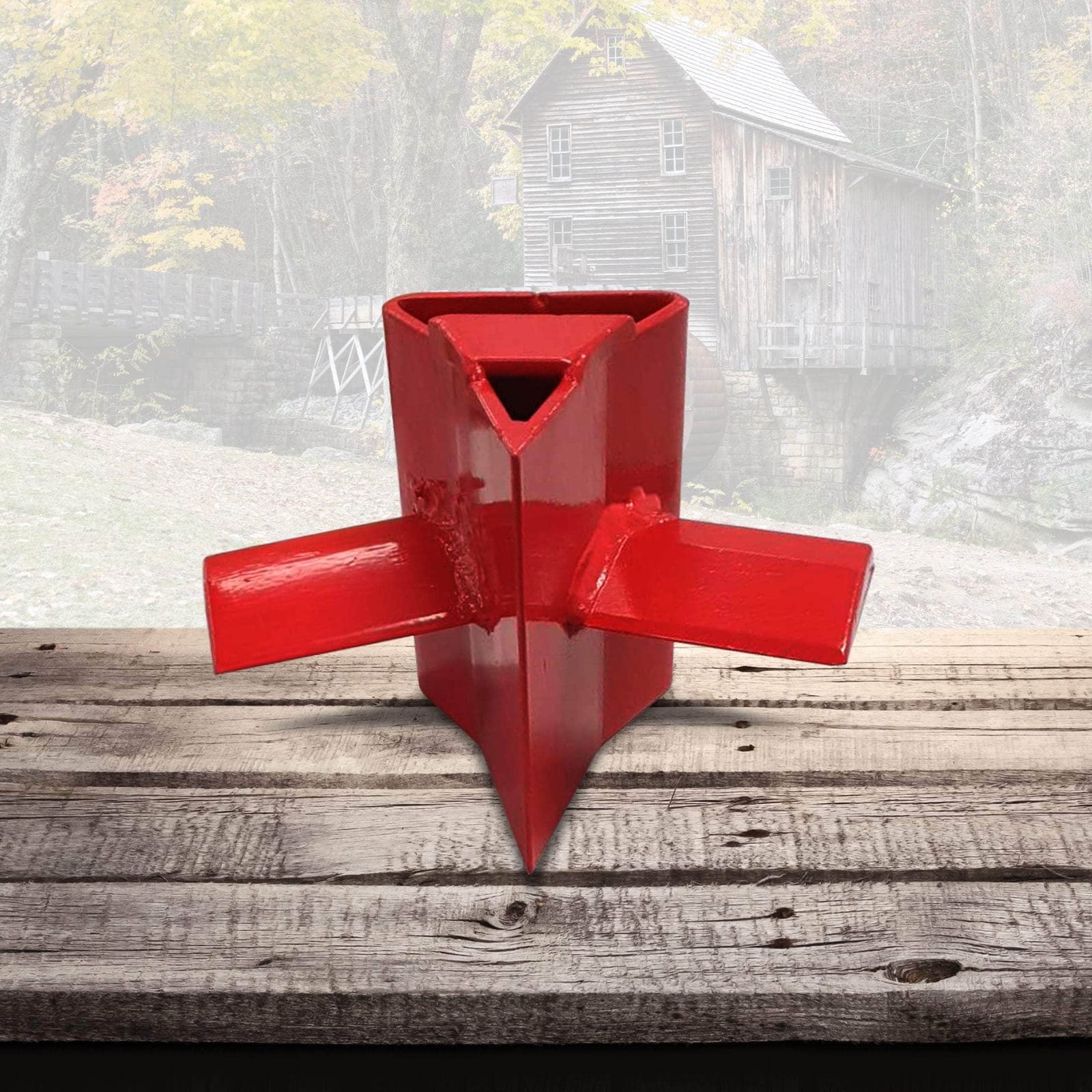 7-8 Ton 4-Way Hydraulic Log Splitter Wood Wedge | Wood finish