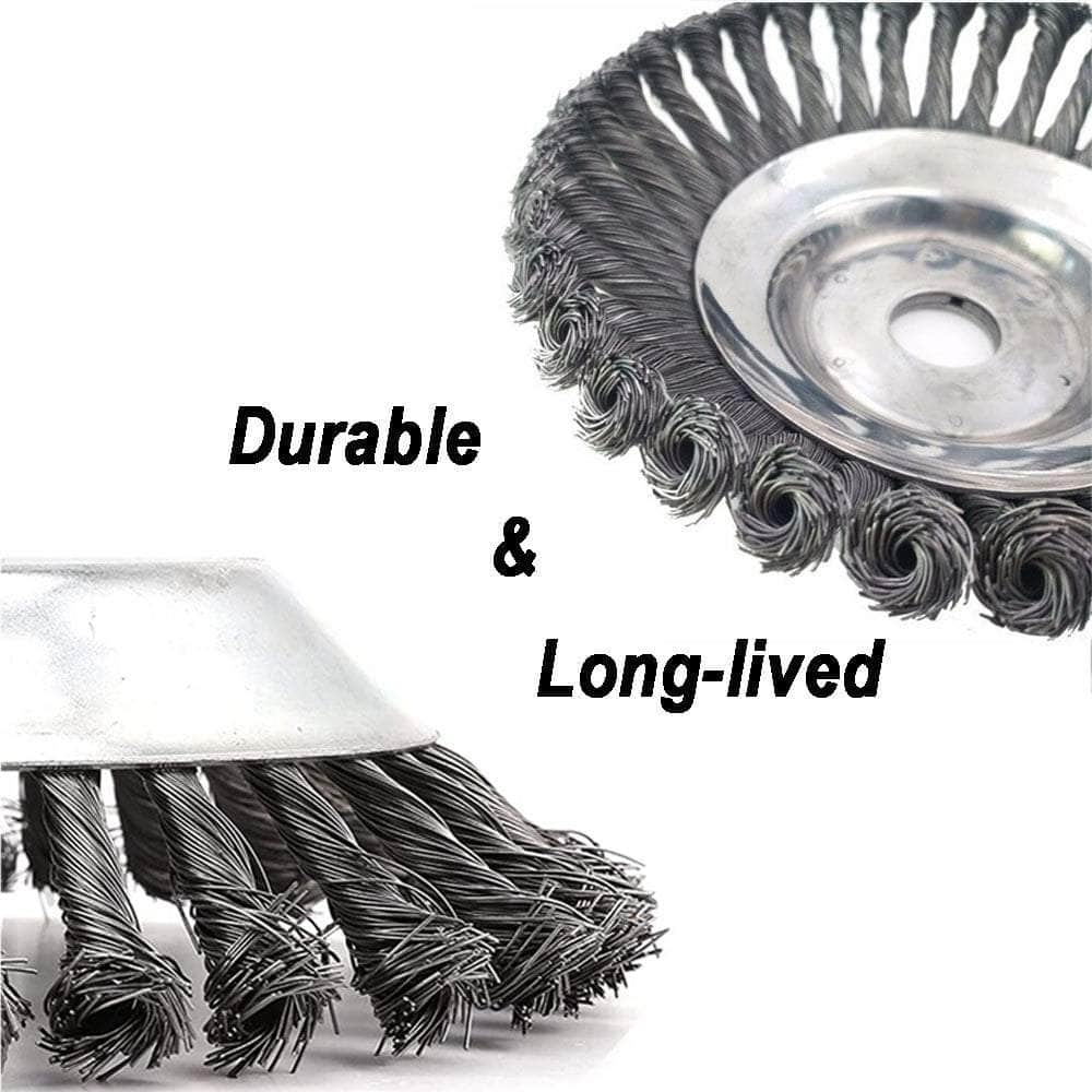 Weed Brush Steel Wire Trimmer Wheel Garden Lawn Mower Grass Cutter Head Tool