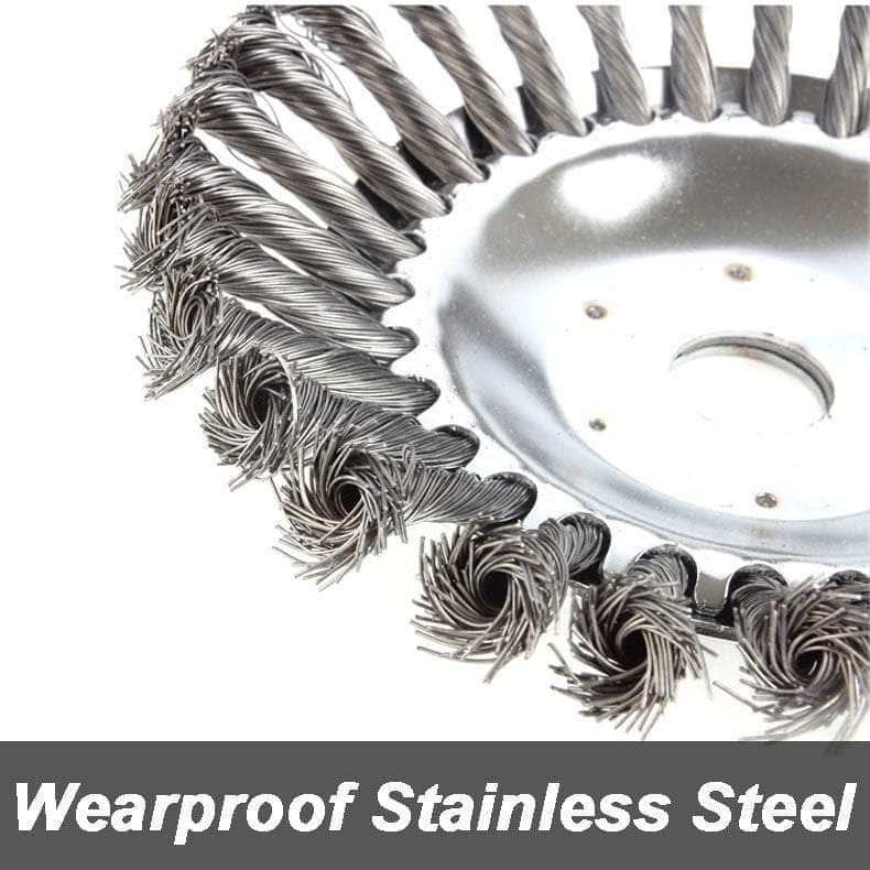 Weed Brush Steel Wire Trimmer Wheel Garden Lawn Mower Grass Cutter Head Tool