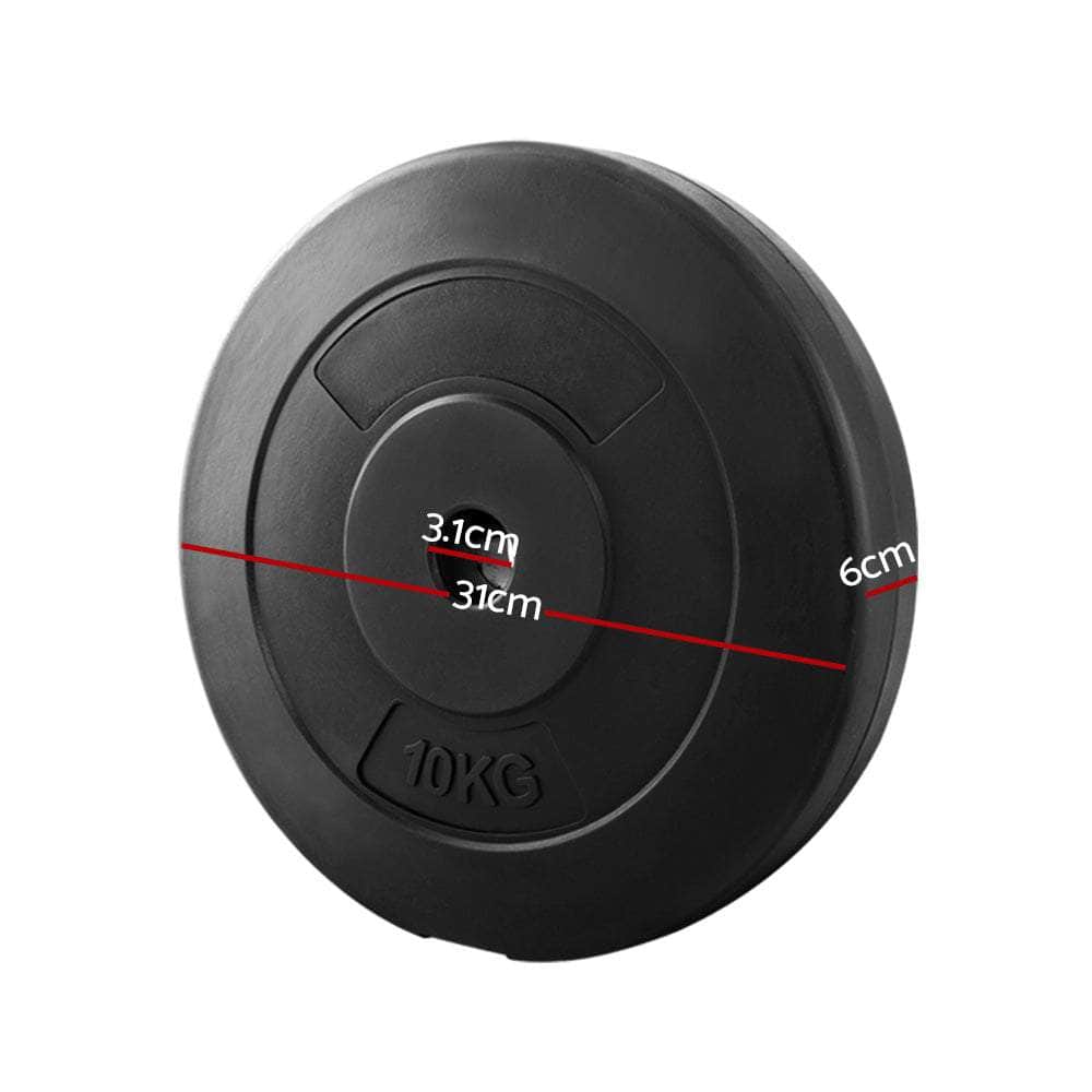 Weight Plates Standard 2X 10Kg Barbell Plate Weight Lifting