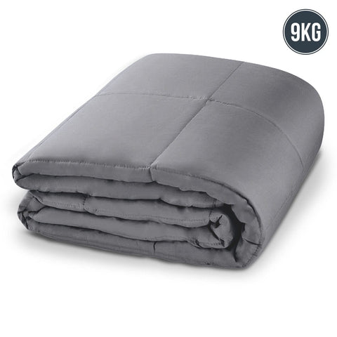 Weighted Blanket Heavy Quilt Doona 9Kg - Grey