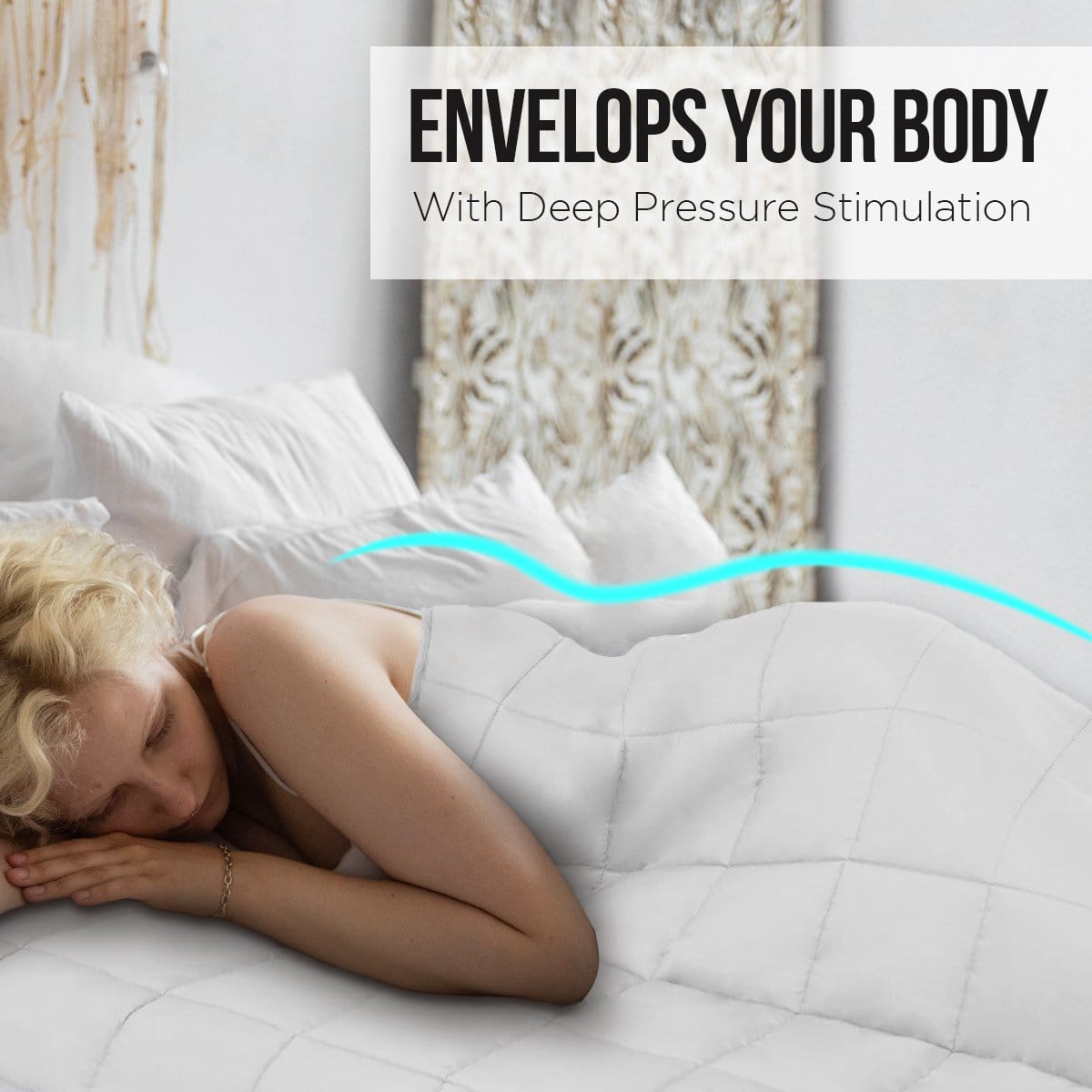 Weighted Blanket Heavy Quilt Doona Queen 9Kg -White