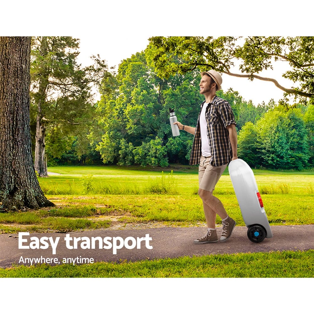 40L Portable Wheel Water Tank Camping Caravan Storage Grey - Portable Toilets & Showers