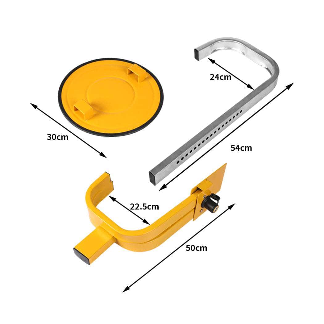 Vehicle Keys Heavy Duty - Wheel Defender Lock Clamp for Car and Caravan Security Anti-Theft