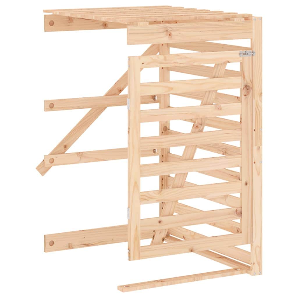 Wood finish - Wheelie Bin Storage Extension Solid Wood Pine