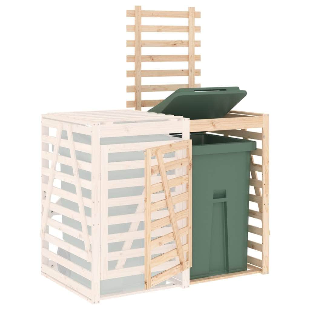 Wheelie Bin Storage Extension Solid Wood Pine | Waste Container Enclosures