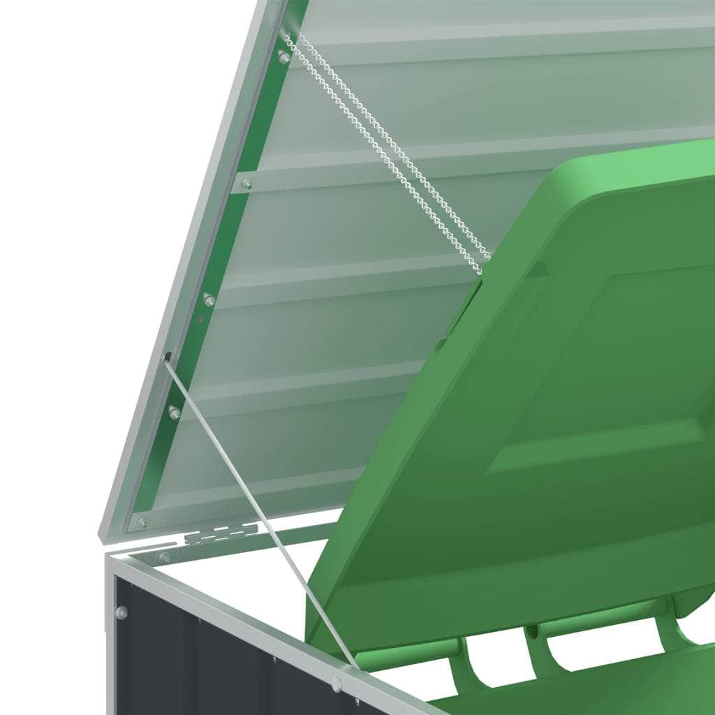 Wheelie Bin Storage for Single Bin Trash Can Shed Anthracite Steel - Stylish Comfort, Waste Container Enclosures