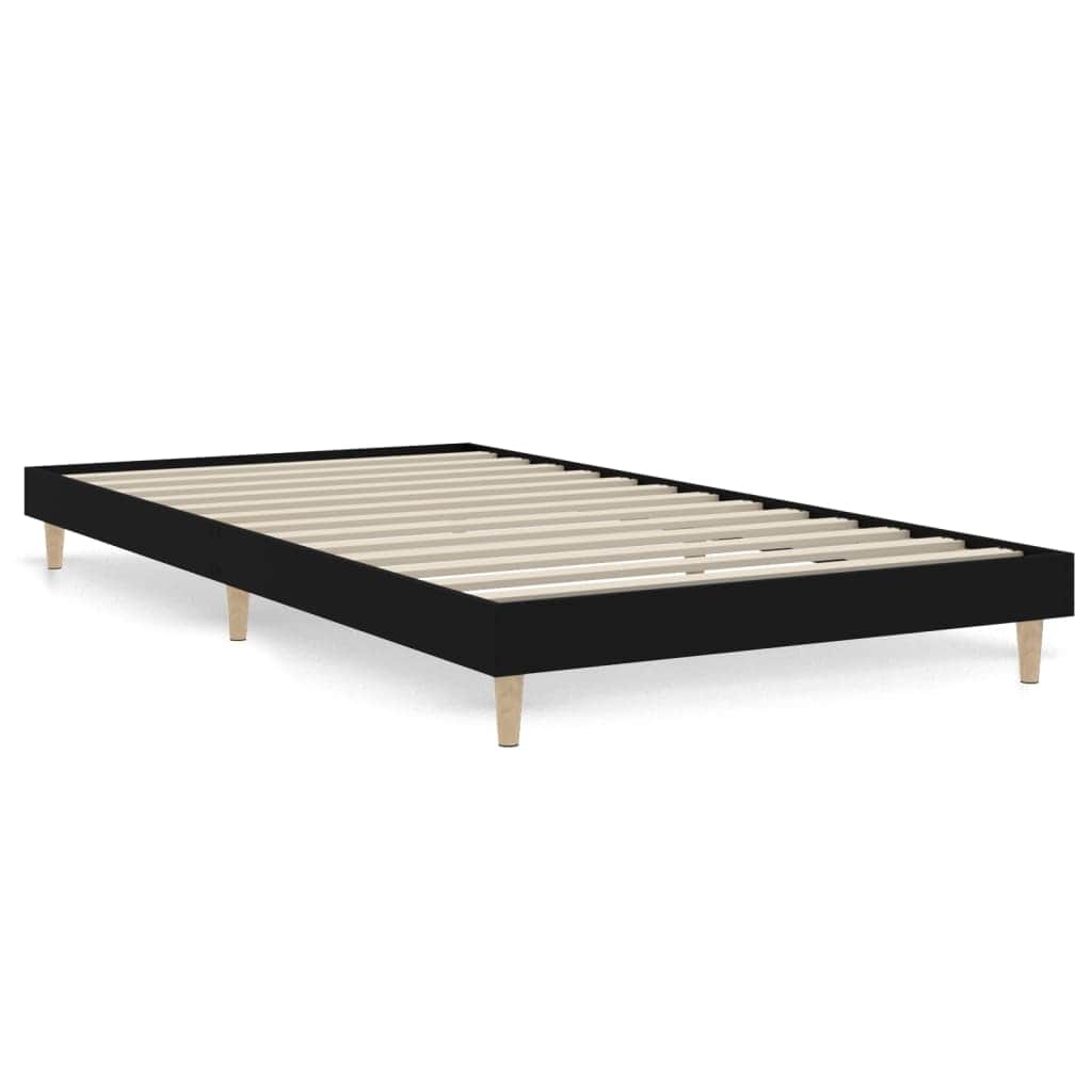 Whimsical White Single Engineered Wood Bed Frame