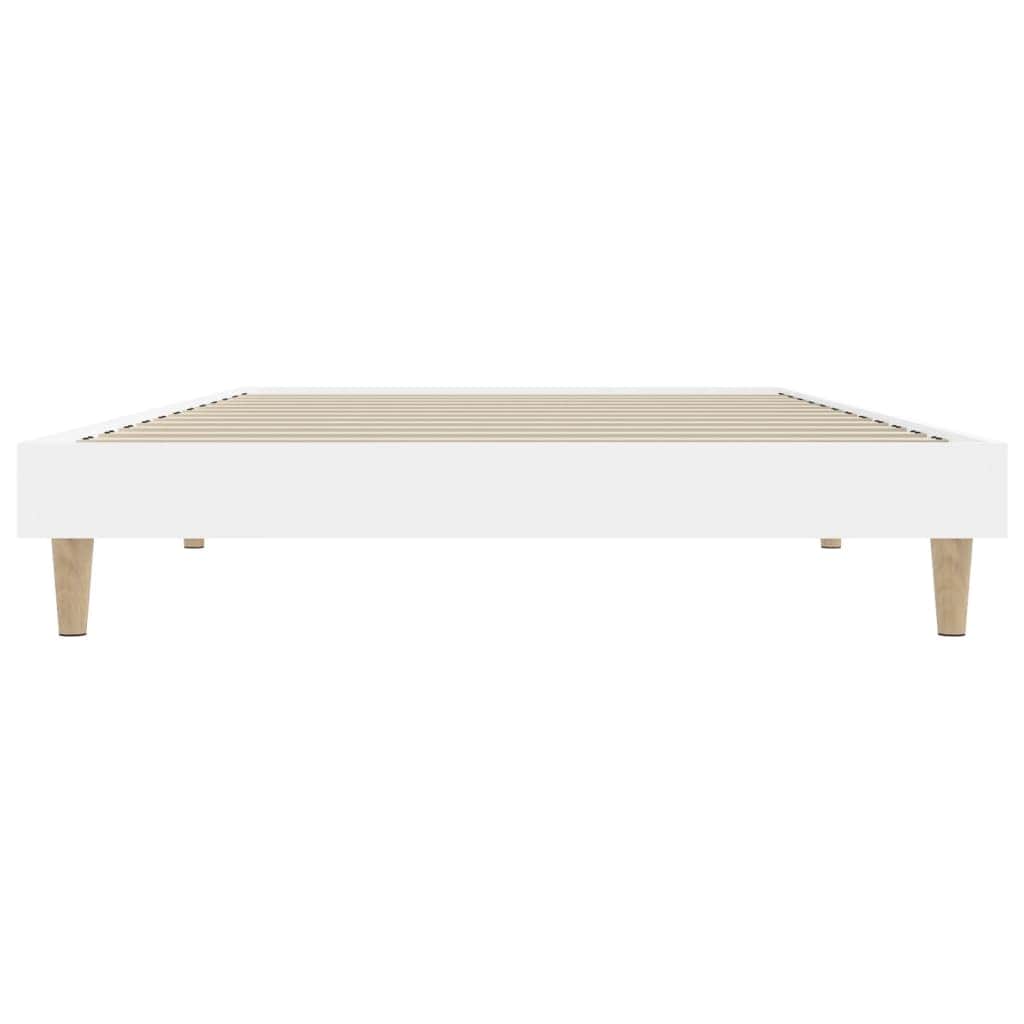 Whimsical White Single Engineered Wood Bed Frame
