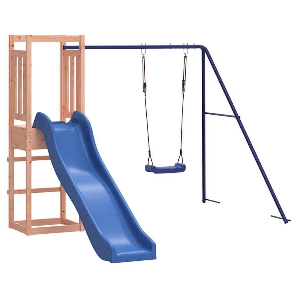 Whimsical Woodland Adventure: Slide, Swing & Playhouse Delight