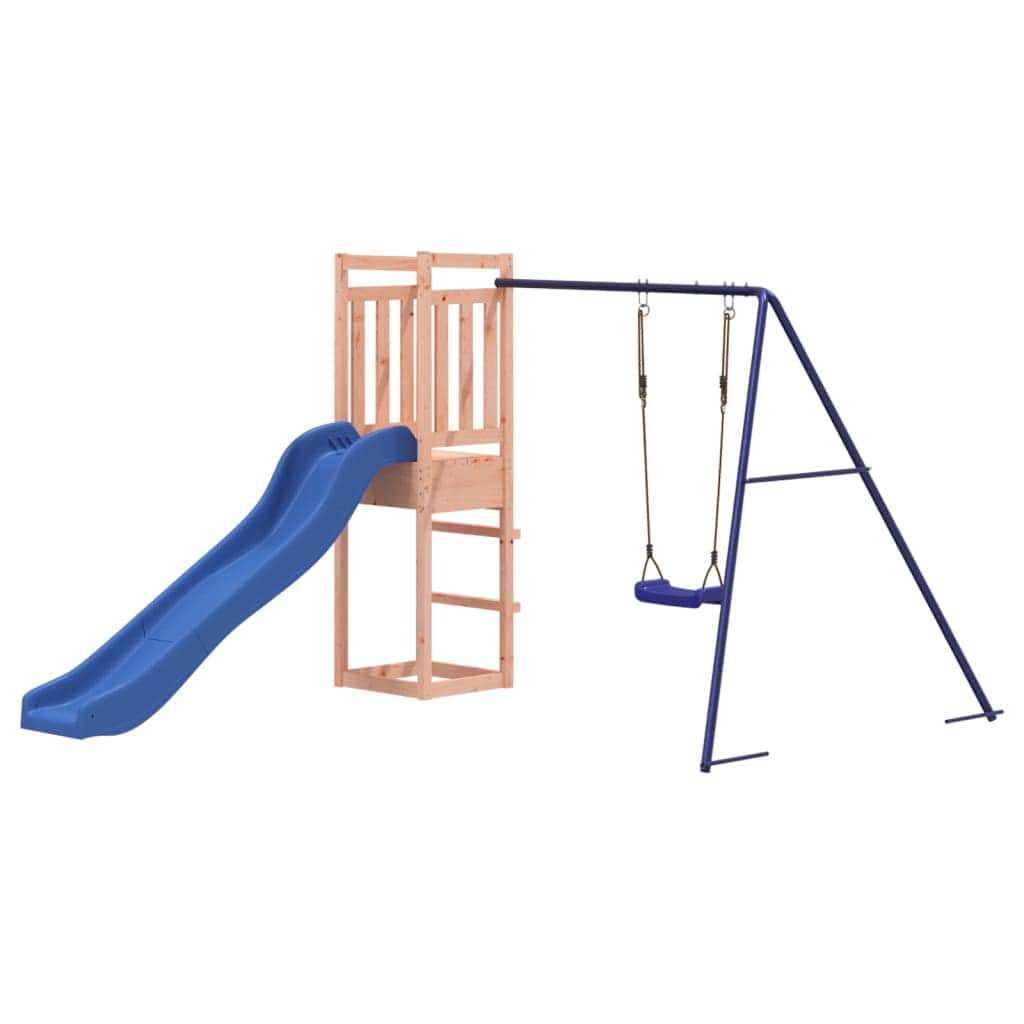 Whimsical Woodland Adventure: Slide, Swing & Playhouse Delight
