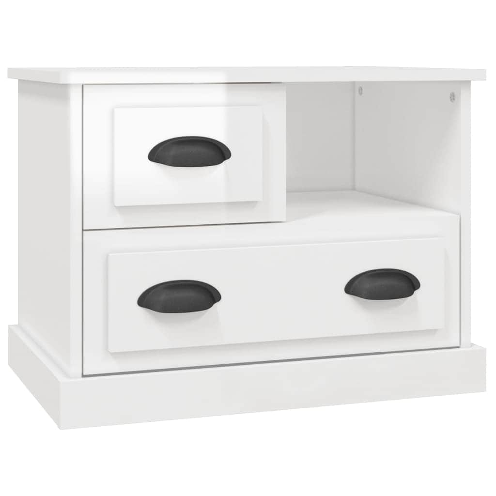Whispering Elegance: White Bedside Cabinet