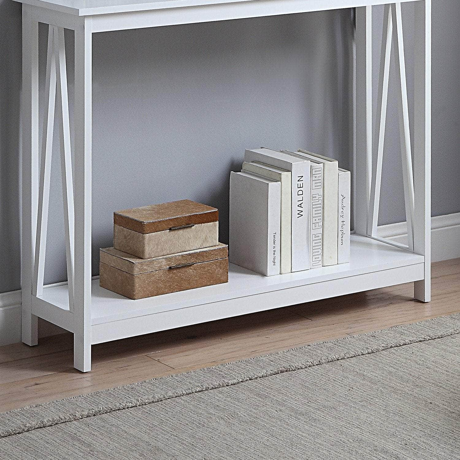 White A Frame Console Table for Chic Interiors