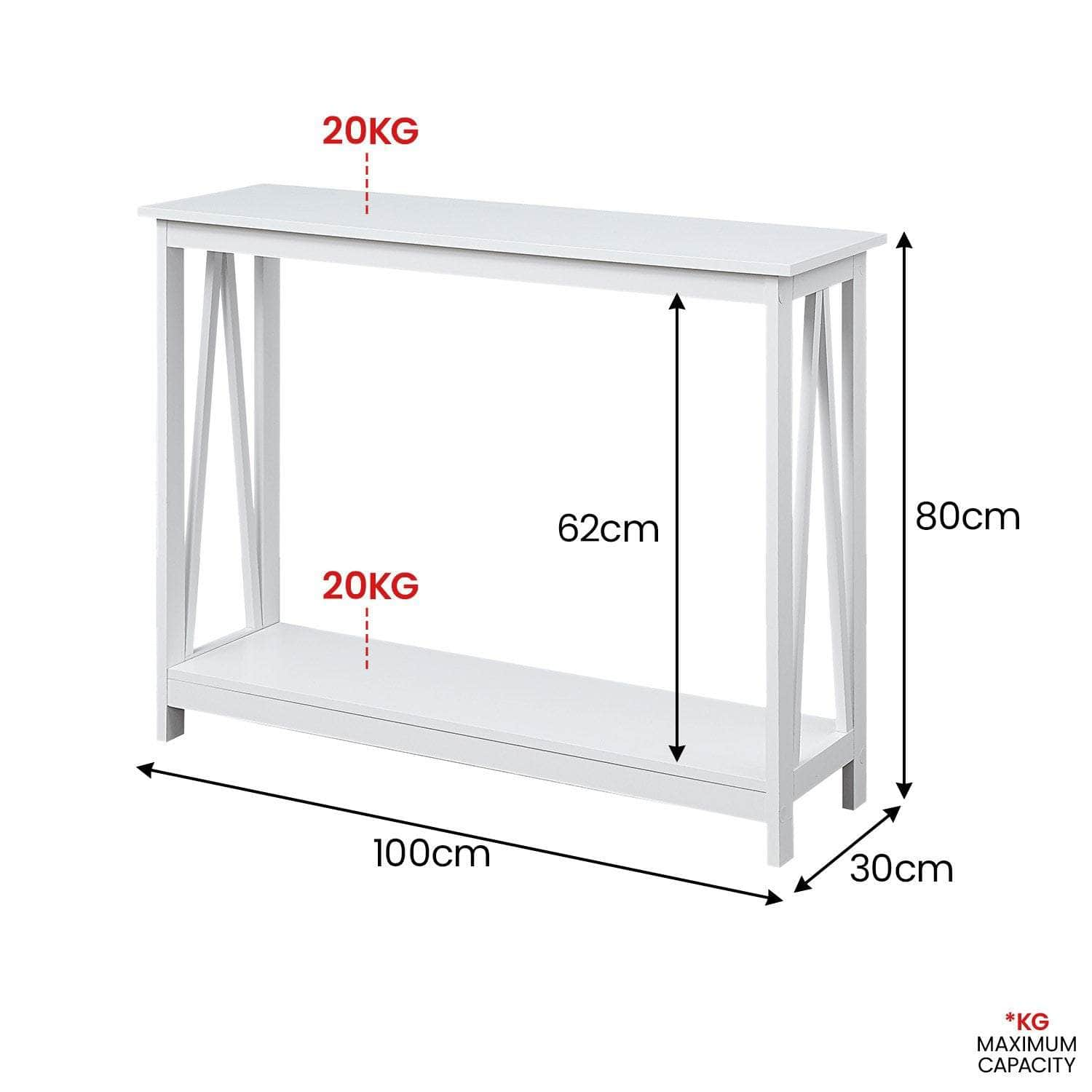 White A Frame Console Table for Chic Interiors