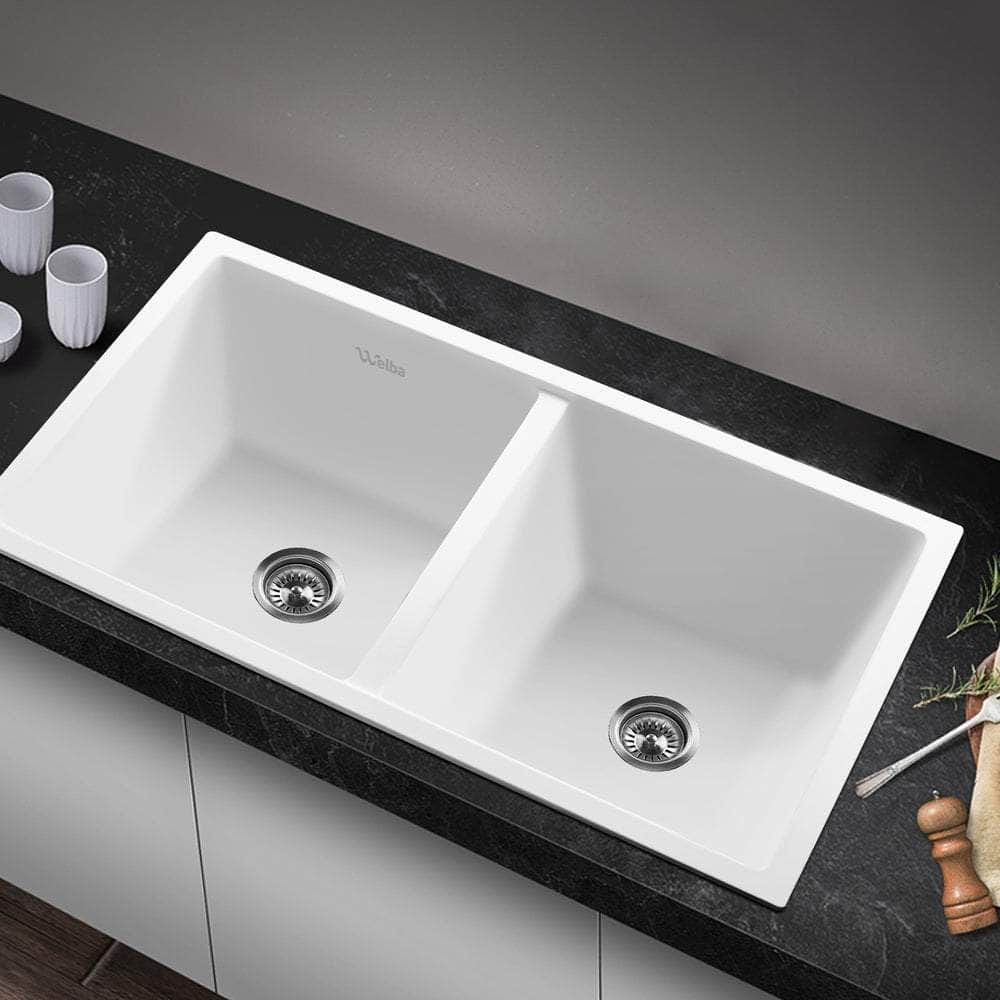 White Basin Sink for Kitchen, Bathroom, and Laundry