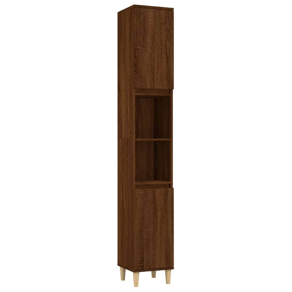 White Bathroom Engineered Wood 3-Piece Furniture Elegance