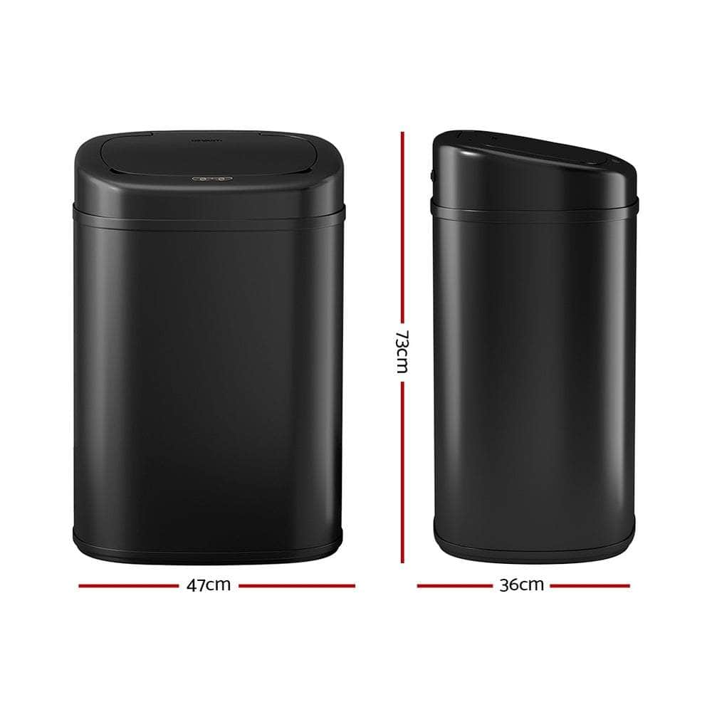 White/Black 82L Motion Sensor Bin Rubbish Waste