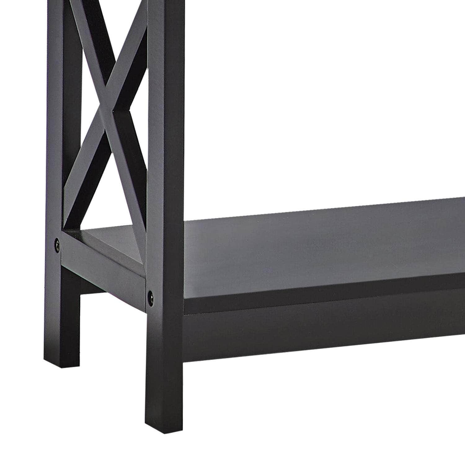 White/Black Cross Console Table for Stylish Spaces