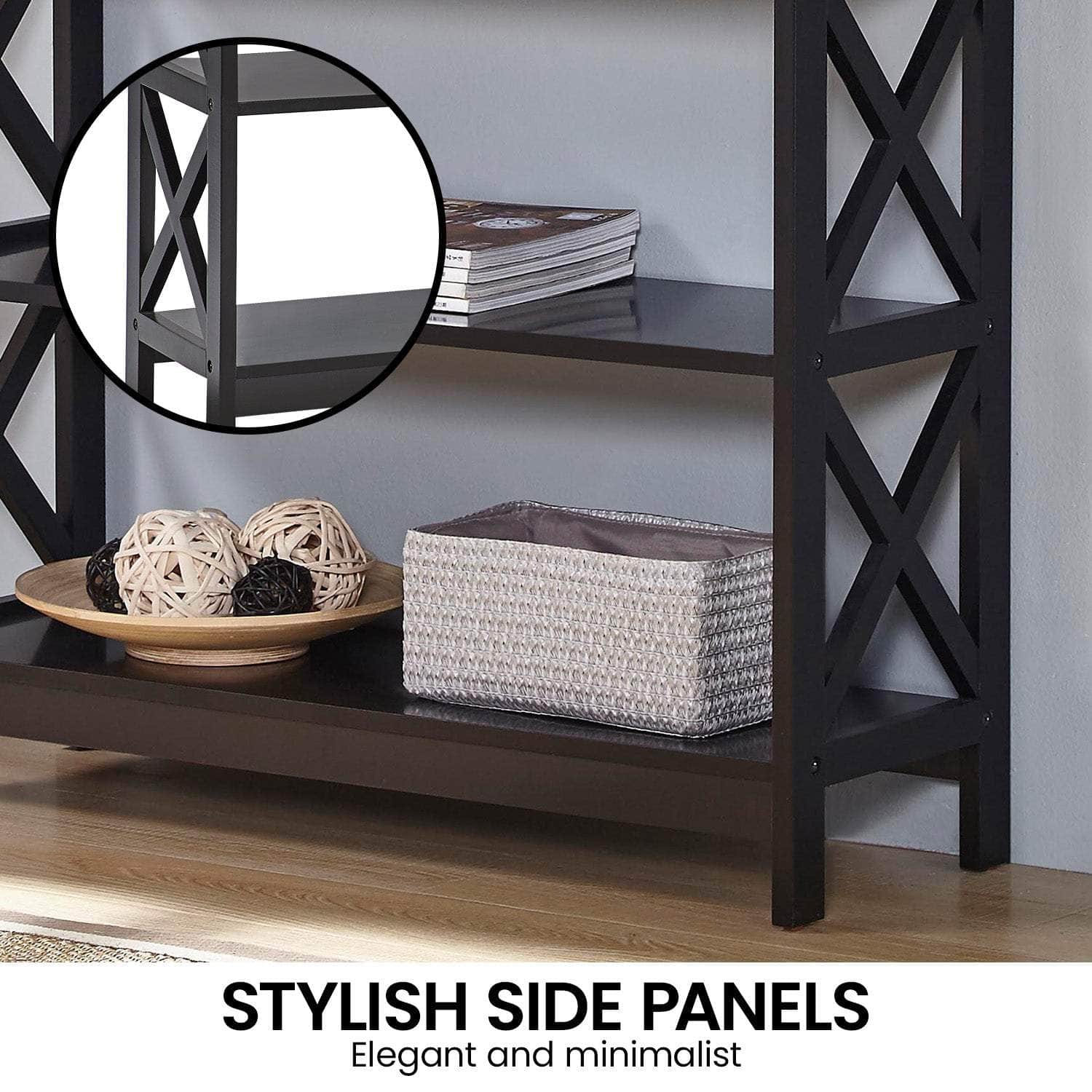 White/Black Cross Console Table for Stylish Spaces