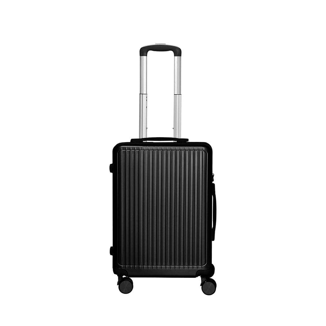 White/Black/Rose Gold Lightweight Travel Trolley Set (14"+20")