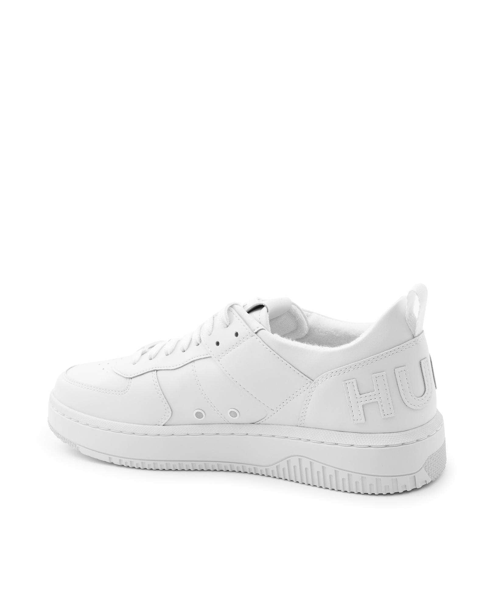 White Calfskin Sneakers - Hugo Boss Signature